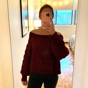 Burgundy sweater from Tobi